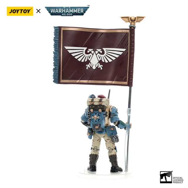 JOYTOY Warhammer Astra Militarum Tempestus Scions Command Squad 55th Kappic Eagles Banner Bearer