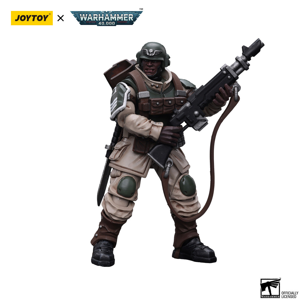 Astra Militarum Cadian Command Squad Veteran with Regimental Standard