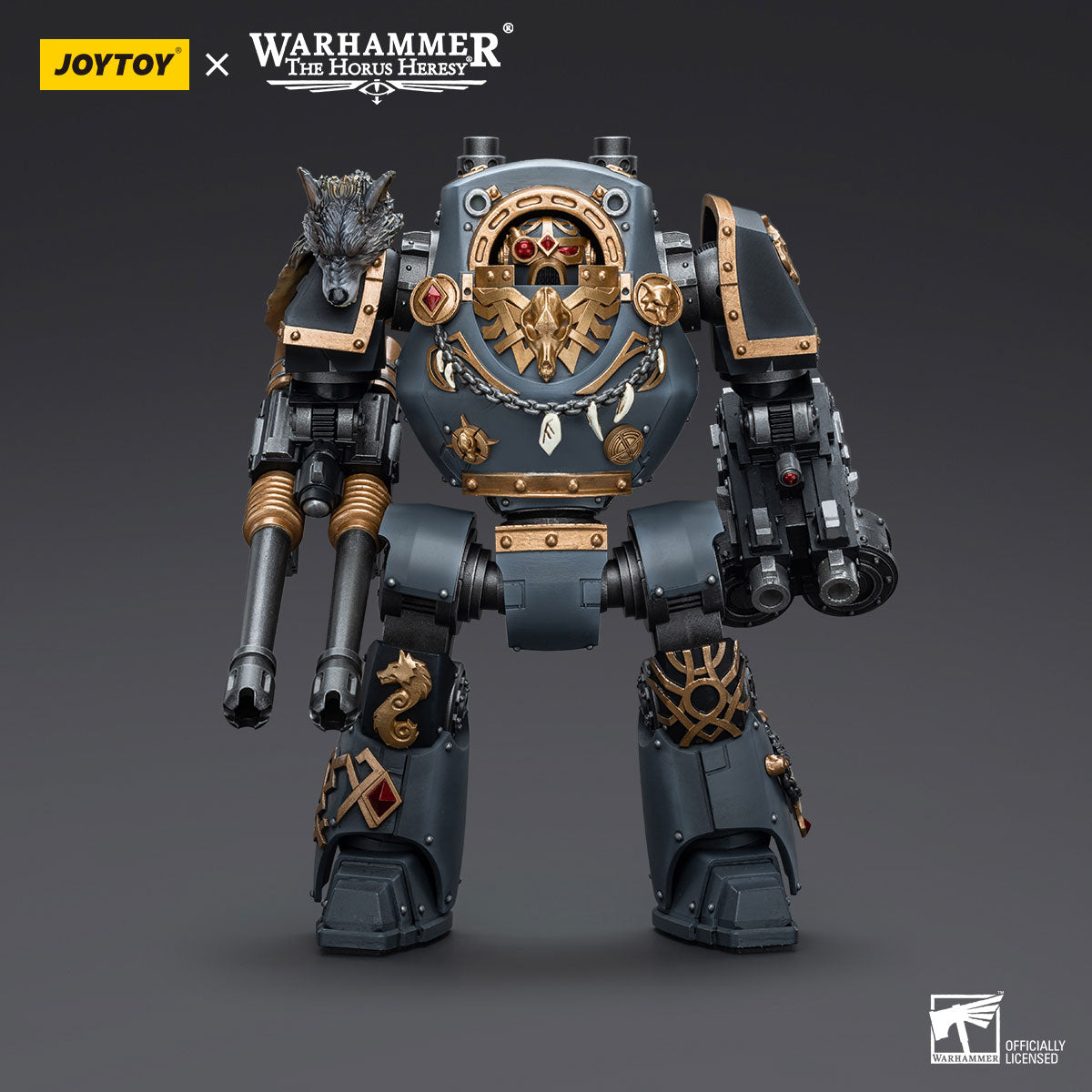 JOYTOY Warhammer The Horus Heresy Space Wolves Contemptor Dreadnought with Gravis Bolt Cannon