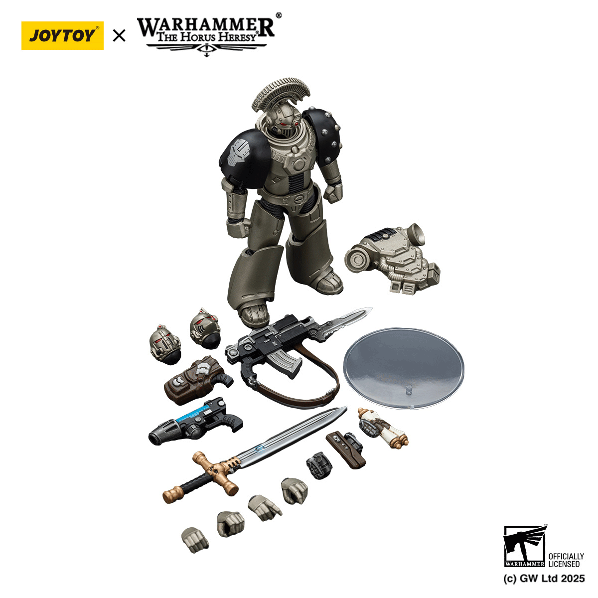 JOYTOY Warhammer The Horus Heresy Iron Warriors MKVI Tactical Sergeant with Power Sword and Plasma Pistol