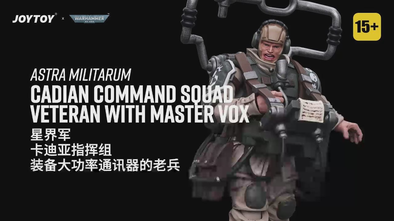 Astra Militarum Cadian Command Squad Veteran with Master Vox
