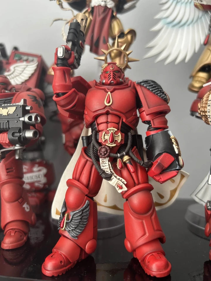 Collector photograph of Blood Angels Captain / Sanguinary Priest range