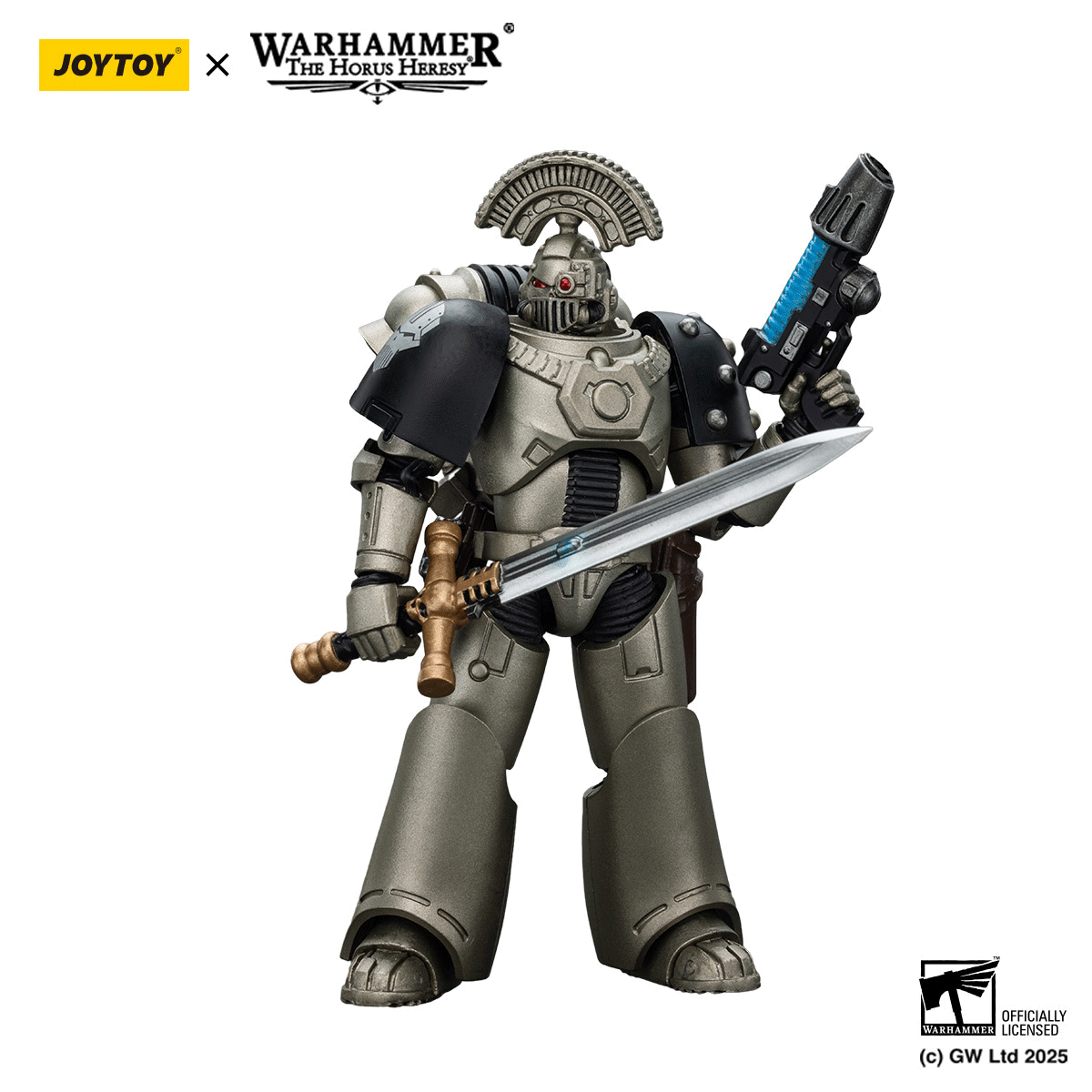 JOYTOY Warhammer The Horus Heresy Iron Warriors MKVI Tactical Sergeant with Power Sword and Plasma Pistol