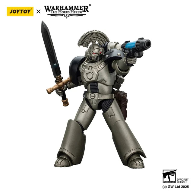 JOYTOY Warhammer The Horus Heresy Iron Warriors MKVI Tactical Sergeant with Power Sword and Plasma Pistol