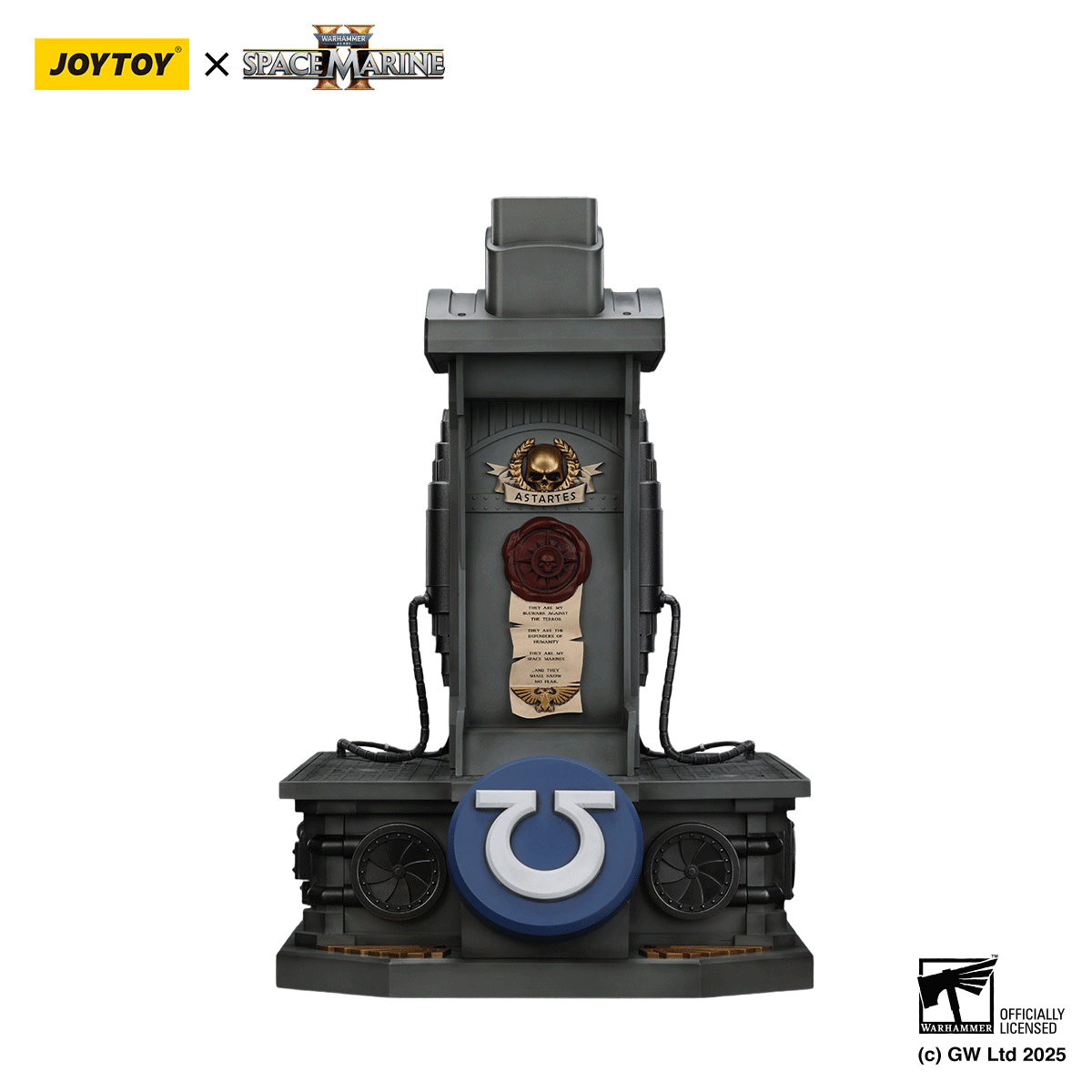 Ultramarines Lieutenant Titus' MkX Helmet & Display Stand