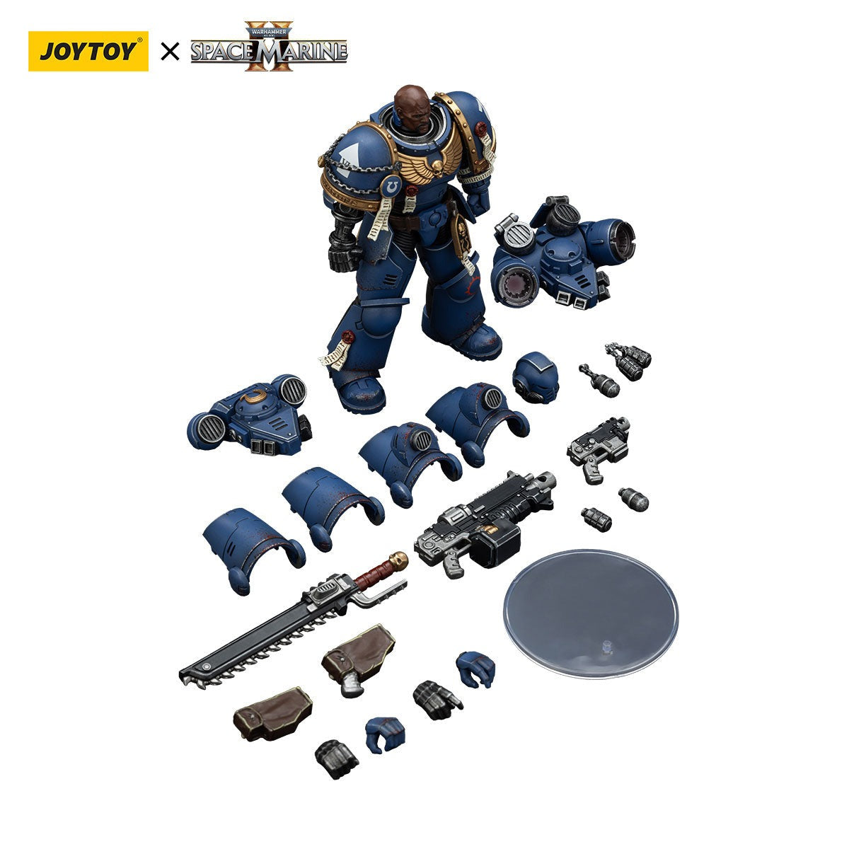 JOYTOY 1:18 Blue Legion Battle-Brother Chairon - Officially Licensed Sci-Fi Military Action Figure