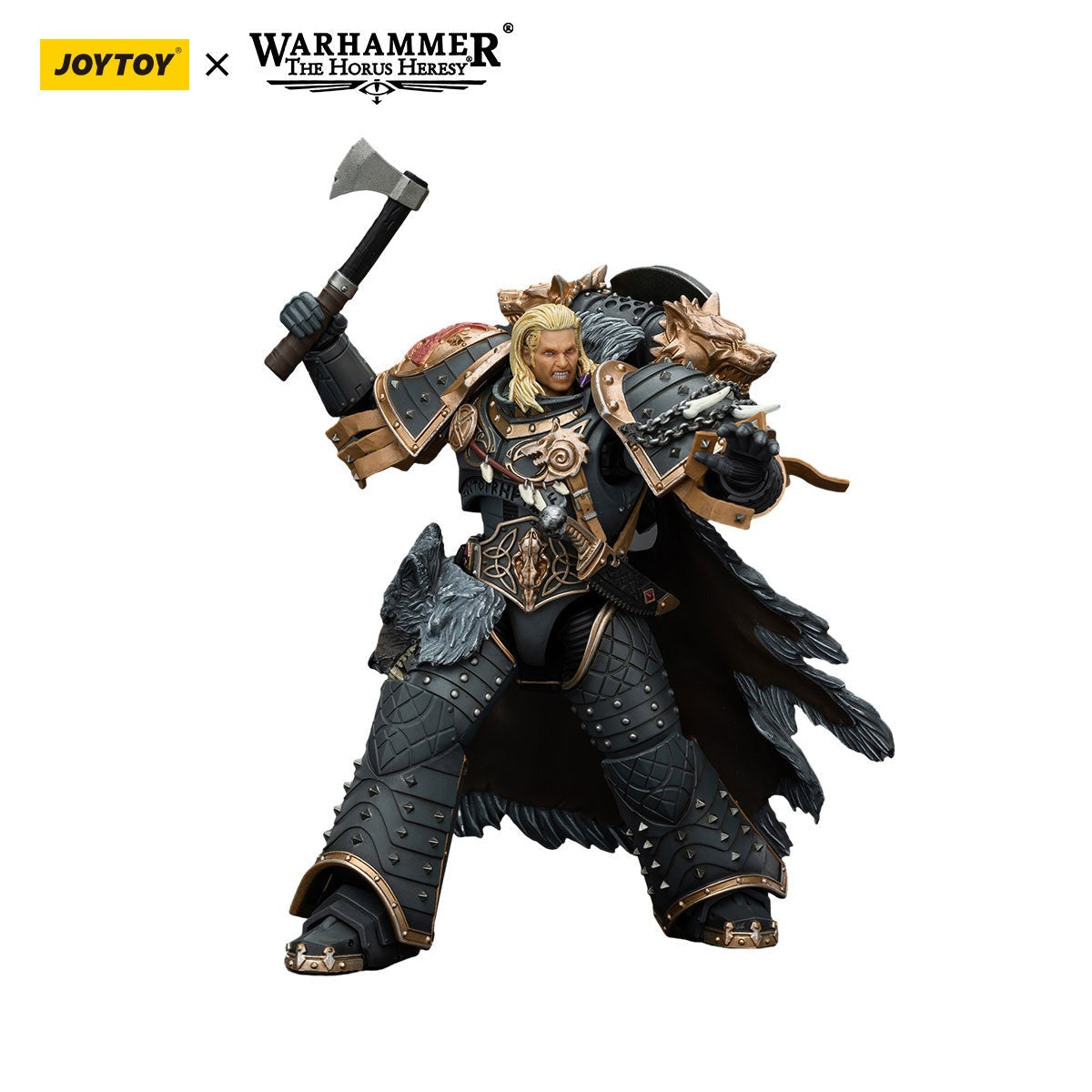 JOYTOY 1:18 Grey Wolf Primarch Commander - Officially Licensed Sci-Fi Military Action Figure
