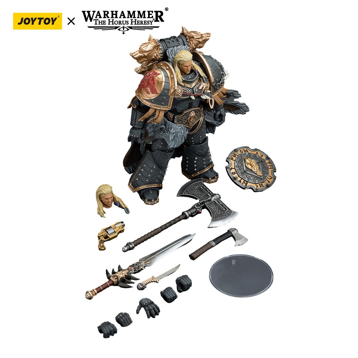 JOYTOY 1:18 Grey Wolf Primarch Commander - Officially Licensed Sci-Fi Military Action Figure