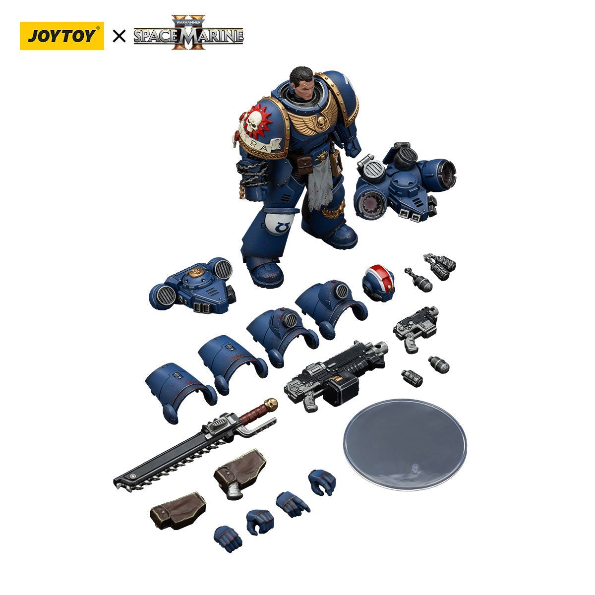 JOYTOY 1:18 Blue Legion Lieutenant Titus - Officially Licensed Sci-Fi Military Action Figure