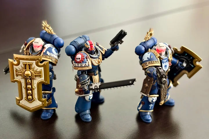 Collector photograph of Secret Level Ultramarines — shield figure